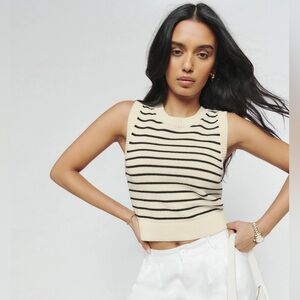 Reformation Rumita Cropped Sweater Tank XS